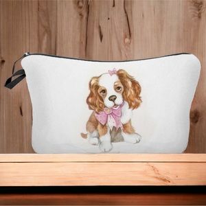 Cute King Charles Spaniel Cosmetic Bag